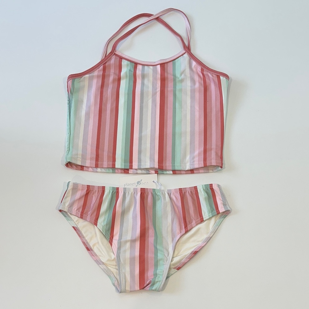Planet Sea Pastel Striped Tankini‎